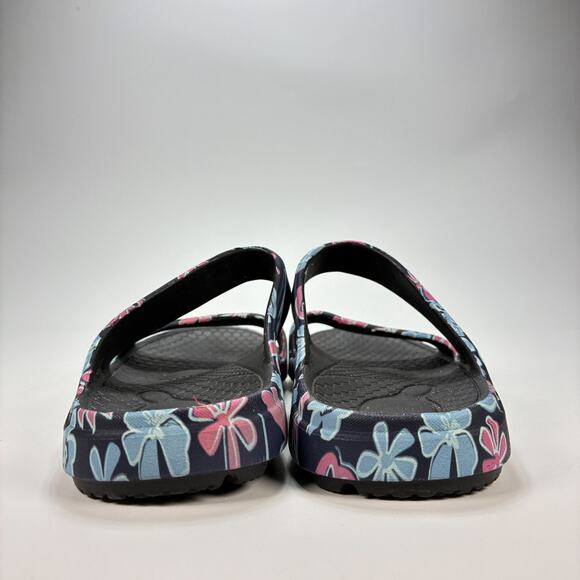 Spenco Fusion Slim Black Tropical Slide Slip On Comfort Sandals Women's Size 8 - Picture 5 of 8